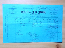 Frankfurt a. M. Paragon 1902, J.D. Jacobi fabryka/magazyn Zasłona-u. Rouleaux tkanina