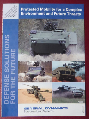 6/2012 PUB GENERAL DYNAMICS LAND SYSTEMS PIRANHA M3 ASCOD EAGLE HAUBITZE ANZEIGE