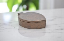 Antico Wooden Piccolo Kum Polvere Tika Scatola Originale Old Intagliato Mano