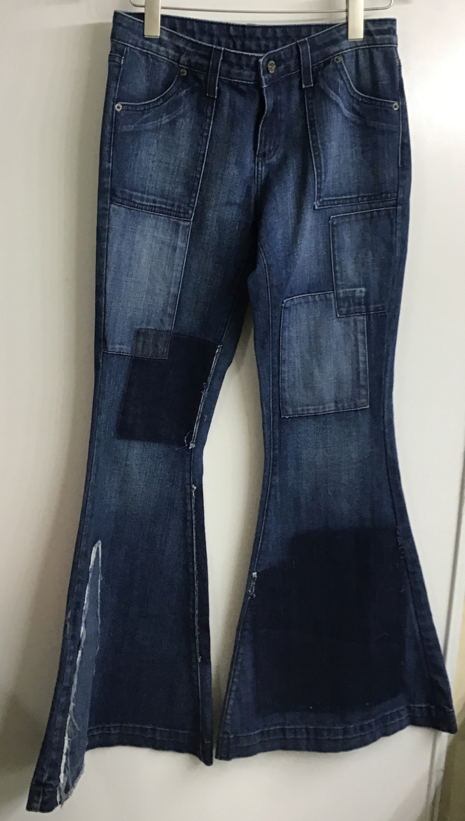 Carmar Extreme  Bell Bottom Blue Patchwork Jeans … - image 1