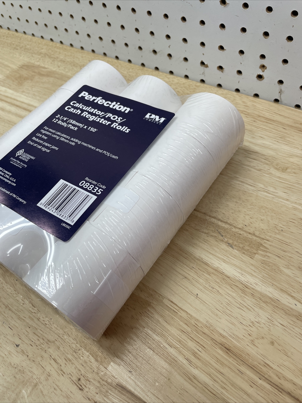 как выглядит Calculator POS Cash Register Rolls 2 1/4"/58mm x 150 ft 12 Roll Pack - 1/2" Core фото