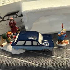 Department 56 Snow Village "Stuck In The Snow" set of 3 54712 Retired