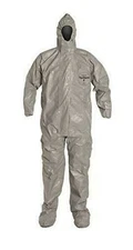 DuPont Tychem F 6000 Hazmat Coveralls Respirator Fit Hood  Attached Boots +BONUS