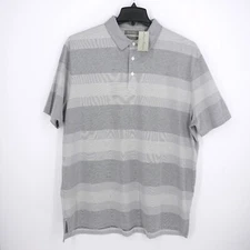 Daniel Cremieux Signature Collection Men's Polo Shirt XL Dk Navy Stripe NWT $85