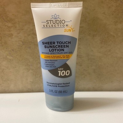 (12) Studio Selection Sheer Touch SPF 100 Lotion, 3 oz HALF PRICE