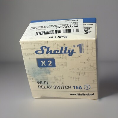 SHELLY 1 X 2 Smart Home Device, Relay Switch 16A, Wi-Fi, UL listed