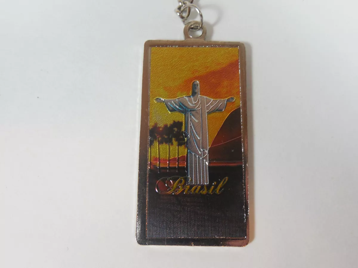 NEW RIO DE JANEIRO BRAZIL BRASIL CRISTO CORCOVADO SOUVENIR METAL KEYCHAIN