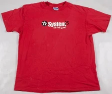 Vintage 1980s Texaco Gasoline Gas Fuel "System 3" Red Shirt Men's Size MED/LRG