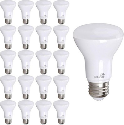 BR20 LED Bulb 6W 3000K 20 Pack Bioluz IndoorOutdoor