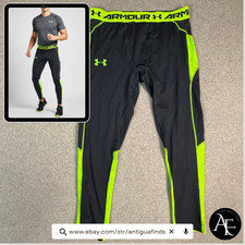 UNDER AMOUR Collant a Compressione Uomo Taglia XXL Heat Gear Esercizio Allenamento Corsa