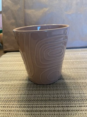 FLOWER  POT -PINK 5 Textured Wave Pattern Ceramic Pot
