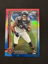 2025 Topps Chrome Football #55 Roschon Johnson Bears Red/White/Blue Refractor