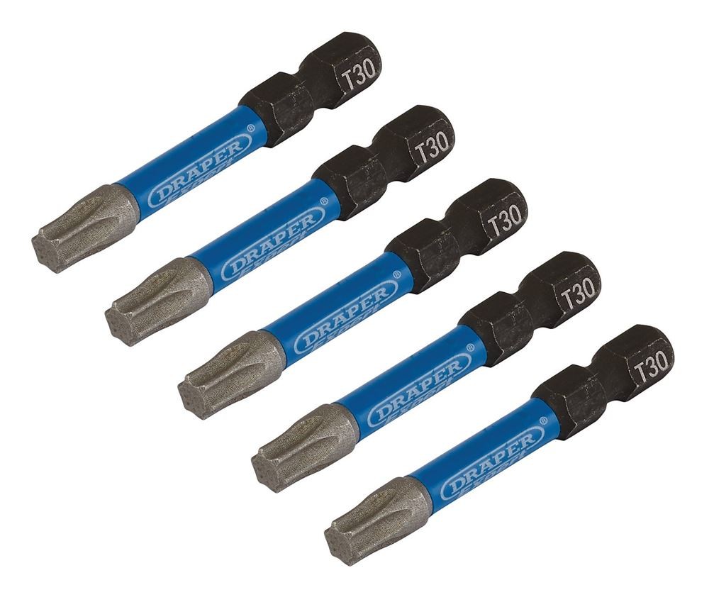 Draper Expert 05656 Tx-Star® Impact Screwdriver Bits T30 X 50Mm 1/4In Hex (Pack Of 5) Each 1 - Image 5