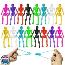 ZMCINER 48 PCS Stretchy Skeleton Toys Halloween Stretchy Toys for