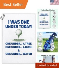 Funny 'I was One Under Today' Printed Microfiber Golf Towel with Clip, Great ...