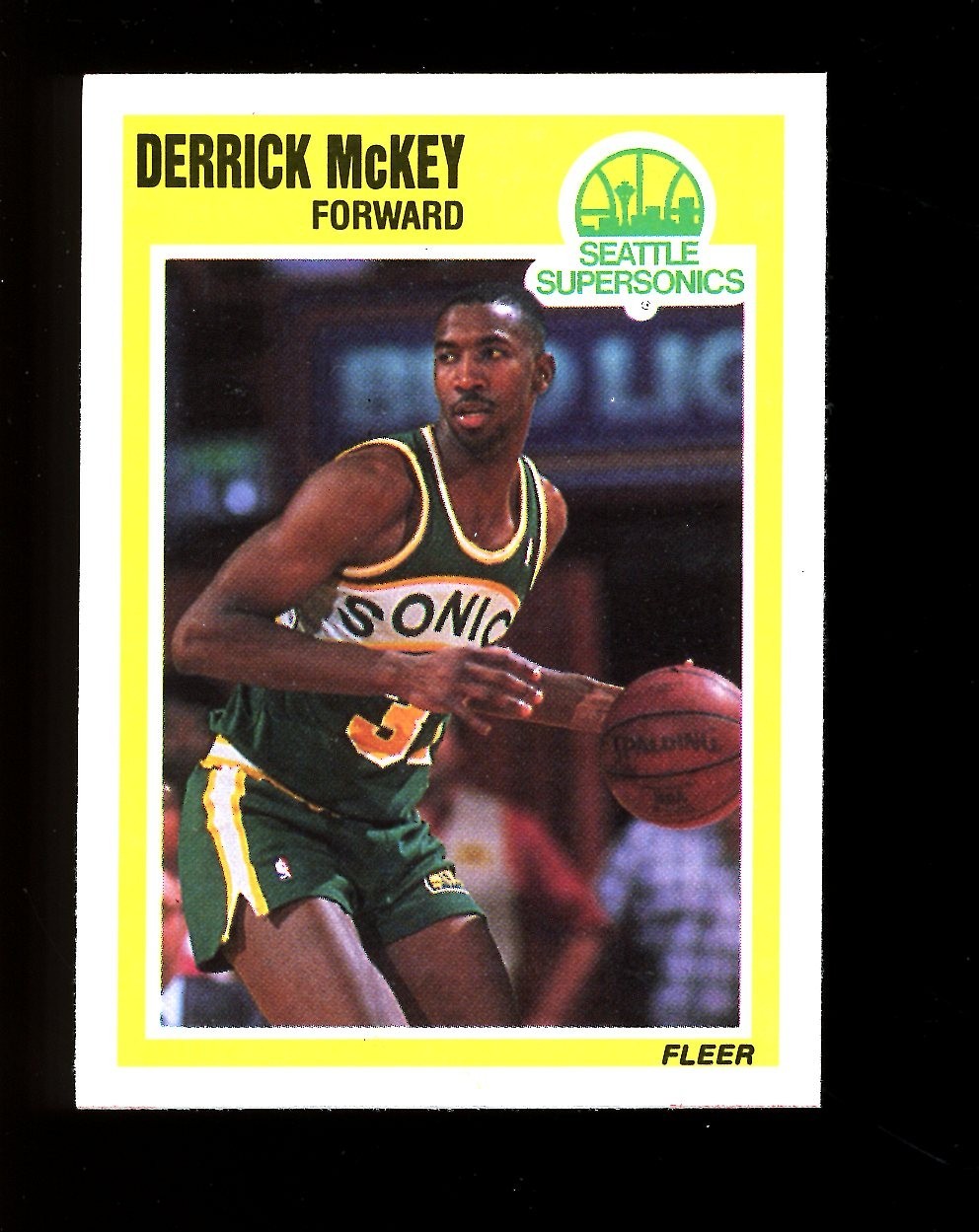 1989-90 Fleer #149 Derrick McKey Seattle Supersonics Sonics Pack Fresh Sharp!