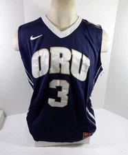 Oral Roberts Golden Eagles Corbin Byford #3 Game Used Navy Jersey Xl DP36475