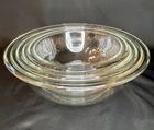 Set Of 3 PYREX Clear Nesting Mixing Bowls #325, 323 & 322