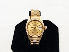 RARE $25,000 ROLEX DATEJUST Champagne 18k Yellow Gold Ladies Watch SERVICED 57g