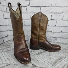 Laredo Classic Leather Cowboy Boots Womens 7 M USA Made Western Cowgirl Round