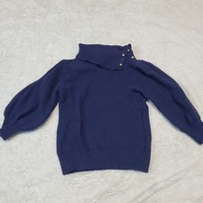 Janie and Jack East Side Merchant Marine Navy Blue Wool Turtleneck Sweater 6