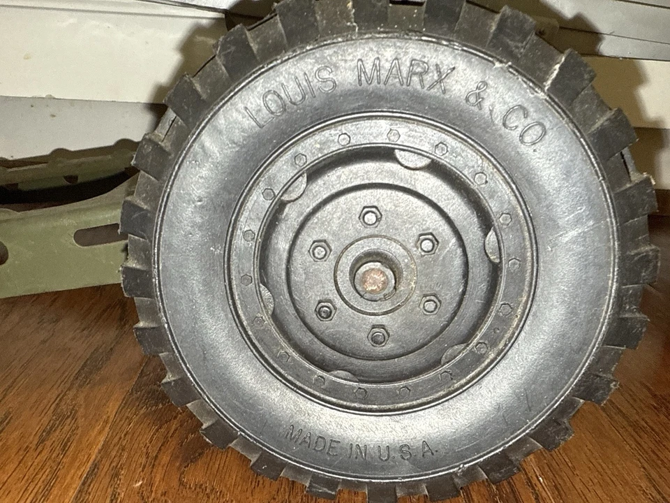 "Cañón atómico de largo alcance grande vintage Louis Marx Toys 27""" Foto 3 de 4