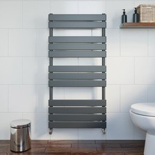 Designer Flat Panel Heated Bathroom Towel Rail Radiator Rad Anthracite Grey