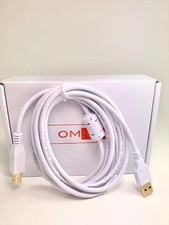 OMNIHIL White 8FT High Speed USB 2.0 Cable for Brother MFC-L8905CDW Printer