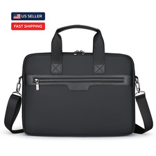 Laptop Bag 15.6-17 Inch PU Leather Business Briefcase Messenger Shoulder Work