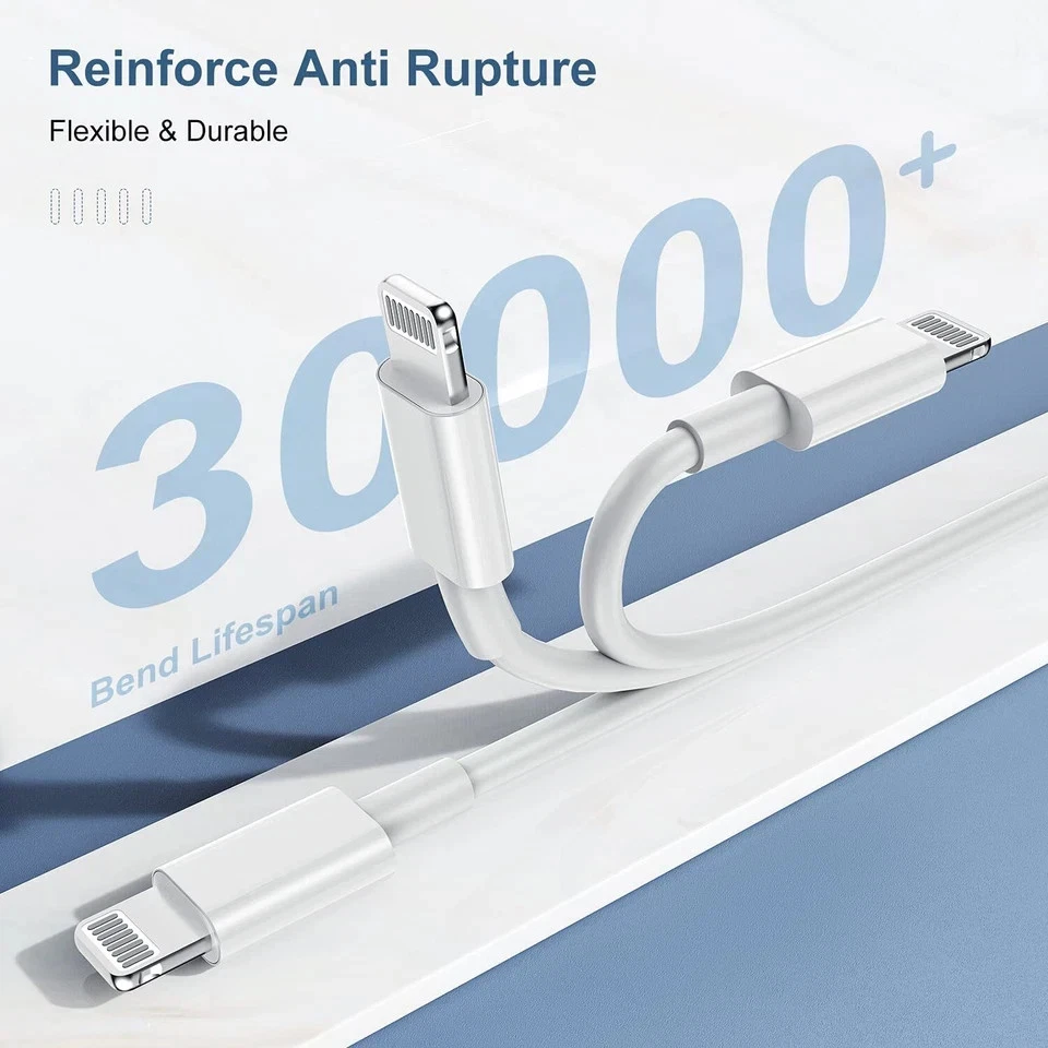 Cargador USB-C OFICIAL APPLE - Cable de carga rápida máxima Apple iPhone 14/13/12/11 Pro Foto 4 de 4