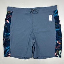 Old Navy California Mens Board Shorts Blue Tropical Floral Swim Trunks Size 42