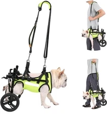 Dog Wheelchair for Back Legs Small Breed Adjustable with Reflective Vest