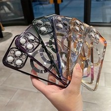 MagSafe Clear Case Shockproof Cover For iPhone 11 12 13 14 15 16 17 Pro Max