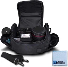 Medium Soft Padded Camera Bag Case for DSLR and Mirrorless Cameras – Fits... 