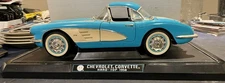 Solido Blue 1958 Chevrolet Corvette Hardtop Diecast 1:12 Scale 14 7/8" unboxed
