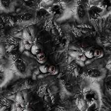 WereWolves 42 - 18"x46" Hydrographic Film Hydro Dipping