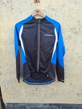 Muddyfox Pure Cycling Jacket Medium M Black Blue Softshell Rear Zip Pocket vgc