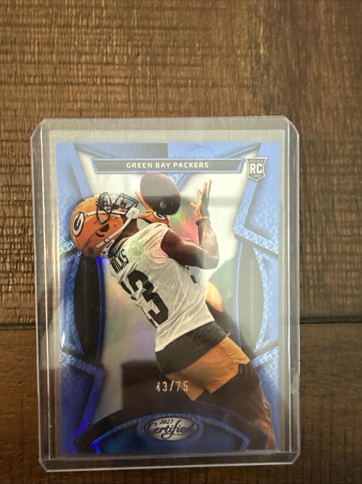 Dontayvion Wicks Panini Certified #152 Blue Mirror