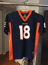 Denver Broncos #18 Peyton Manning Blue Jersey Youth Kids Large 14-16