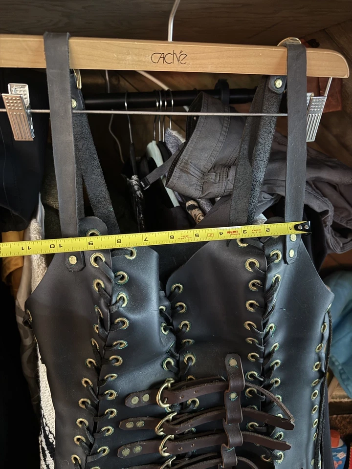 Handmade Halloween Ladies Leather Costume Dress Renaissance Faire - Small - Image 3 of 4
