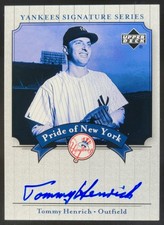2003 Upper Deck Yankees Signature Series Tommy Henrich Pride New York Auto TD4