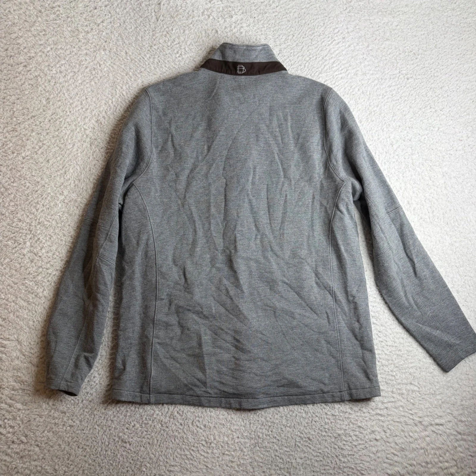 B. Draddy Mill River Club Mens Large Gray Modal Cotton Fleece Full Zip Jacket image 7
