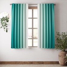 Vangao Teal Ombre Blackout Kids Curtains 52"W x 63"L Pack of 2 ,