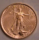 U.S. Mint American Eagle $5 Gold Coin 1997 1/10 oz .9167 BrillianBusiness Strike