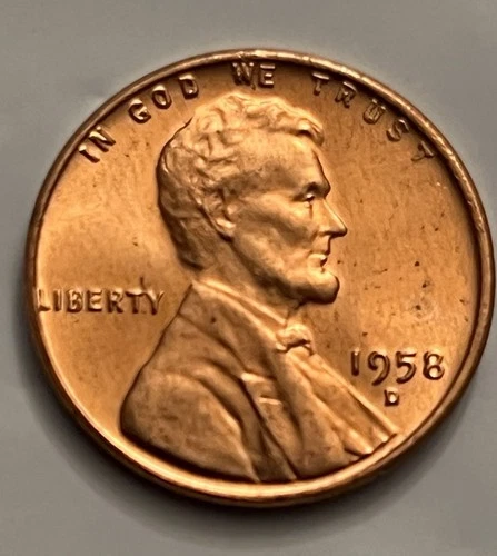 1958-D Lincoln Wheat Cent BU Uncirculated Denver Mint Last Year Issue BN291