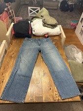 Calvin Klein Jeans Mens Size 36 Blue 100 Cotton Relaxed Fit Straight Leg Denim
