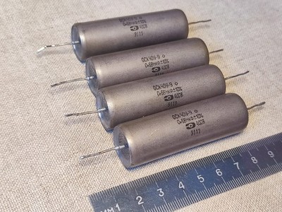 Lot of 4 pcs. capacitors 0.68 uF 400 V K40Y-9 ( Used )