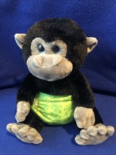 Melissa Doug Baby Gorilla Monkey Chimp Black Plush 10 Removable Green Diaper