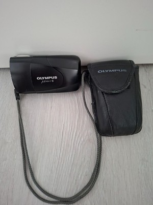 Olympus mju-II Kamera Kompaktkamera Analogkamera 35mm schwarz + Tasche