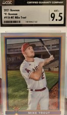 2021 Bowman 1991 Bowman Mike Trout #91B-MT Autographs (AU)